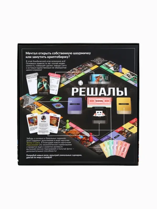 Настольная экономическая игра для тех, кто в теме  Настольная экономическая игра для тех, кто в теме "РЕШАЛЫ"