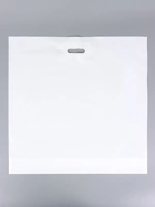 Пакет полиэтиленовый с вырубной ручкой, 64&times;60+8 60 мкм Белый