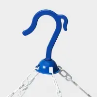 Сушилка для белья подвесная квадратная Доляна, 24 прищепки, синяя