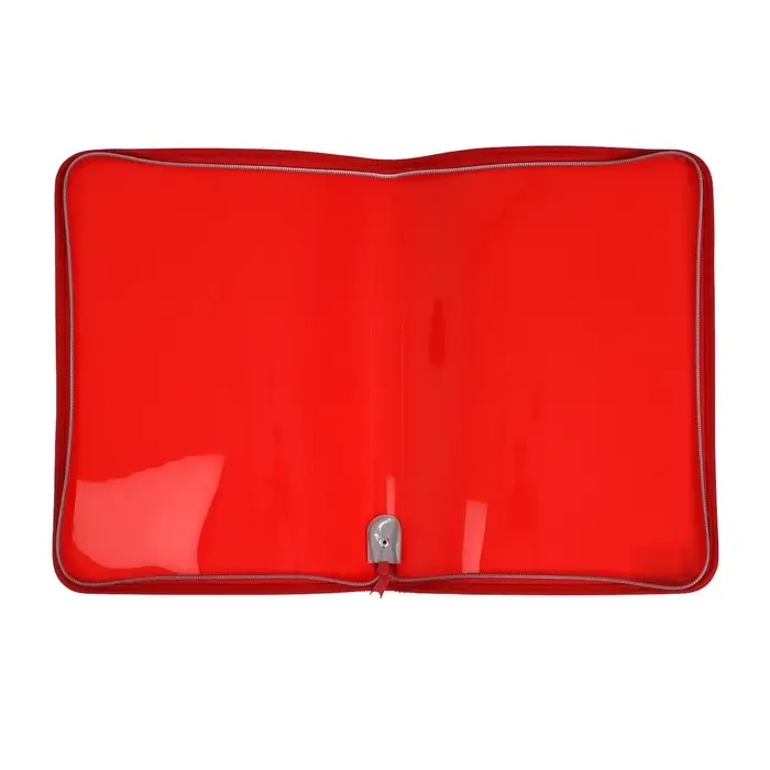 Папка пластиковая А4, 325 х 230 х 25 мм, молния вокруг, Calligrata Папка пластиковая А4, 325 х 230 х 25 мм, молния вокруг, Calligrata "Офис", ПМ-А4-11, 0.5 мм, цветная, текстура "песок", красная