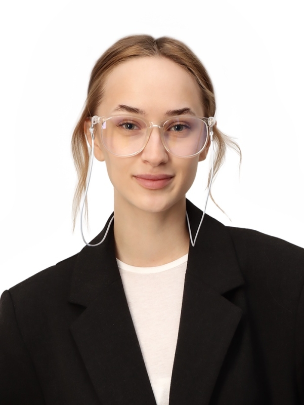 Шнурок для очков на шею 70 см силиконовый, серый Шнурок для очков на шею 70 см силиконовый, серый