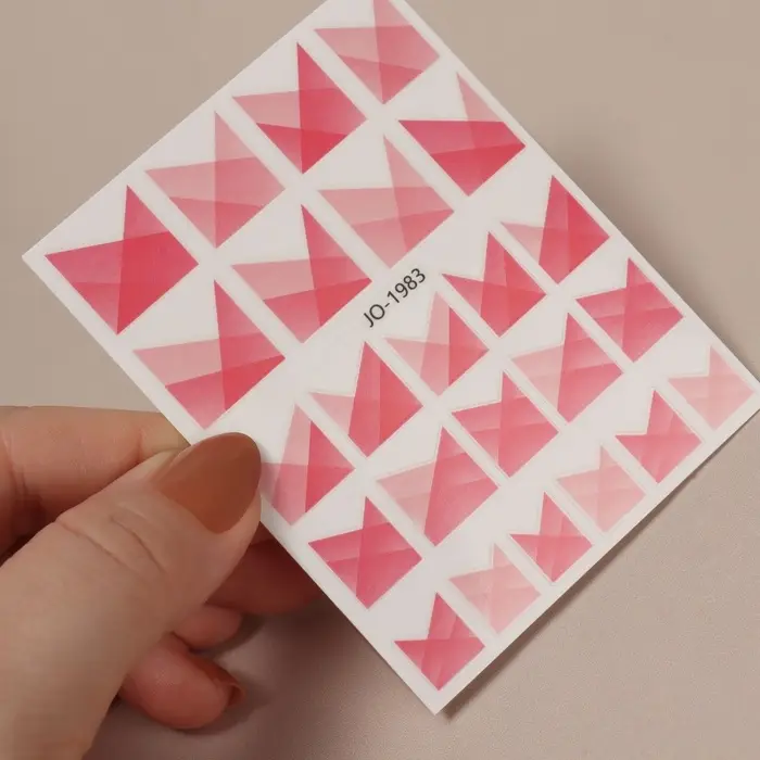 Наклейки для ногтей «Френч», розовые