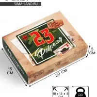 Коробка для сладостей &laquo;23 февраля&raquo;, почта, 20&times;15&times;5 см