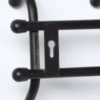 Вешалка настенная &laquo;Уют&raquo;, 7 крючков, 66&times;15&times;8 см, чёрная