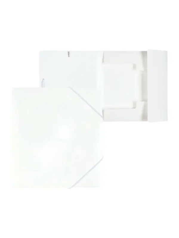 Папка на резинке А5, 500 мкм, Calligrata, корешок 15 мм, до 100 листов, белая