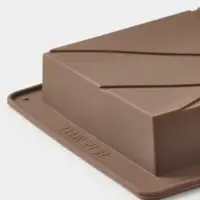 Форма для дубайского шоколада Доляна &laquo;Ломтики&raquo;, 25&times;14&times;2.5 см, силикон, коричневая