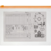Папка-конверт на молнии А5 150мкм прозрачн.,с карманом д/визитки 10шт/уп