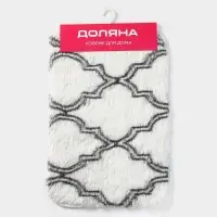 Коврик Доляна &laquo;Вензель&raquo;, 40&times;60 см, белый