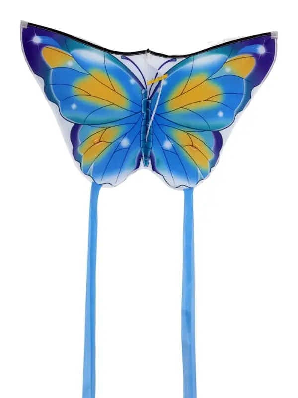Воздушный змей &laquo;Бабочка&raquo;, с леской, голубой