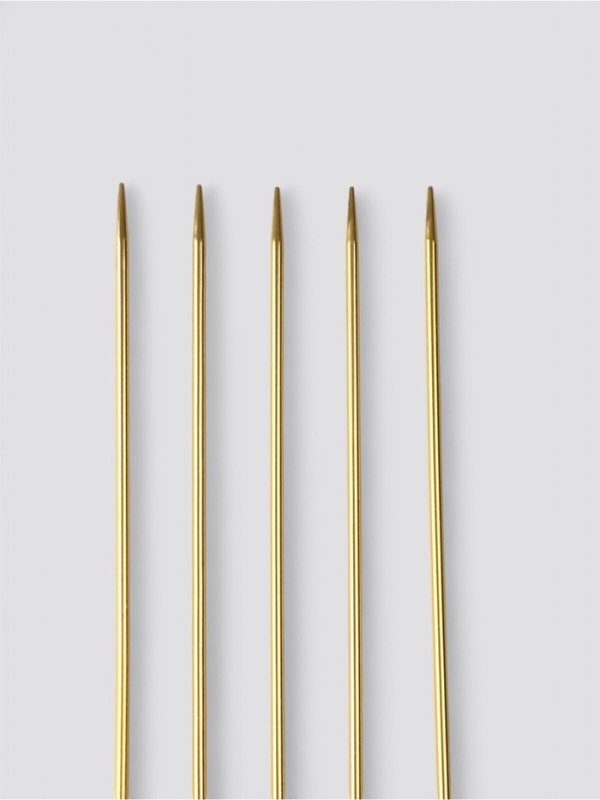 Спицы для вязания чулочные 15см d2мм (5шт) PVC-пакет алюминий золото АУ Спицы для вязания чулочные 15см d2мм (5шт) PVC-пакет алюминий золото АУ