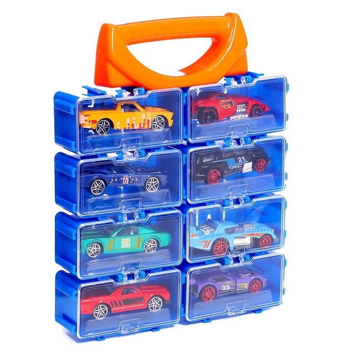 Набор металлических машин Hot Cars, в кейсе, 8 шт. Набор металлических машин Hot Cars, в кейсе, 8 шт.