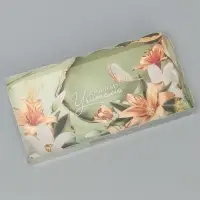 Коробка для печенья, кондитерская упаковка с PVC крышкой, &laquo;Лучшему учителю&raquo;, 21 х 10.5 х 3 см