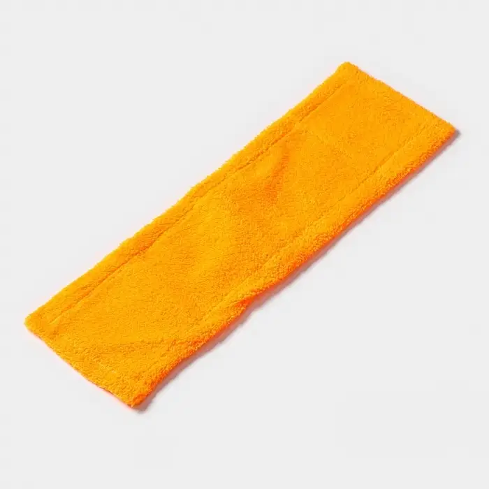 Насадка для плоской швабры &laquo;Доляна&raquo;, 42&times;12 см, микрофибра, 60 г, оранжевая