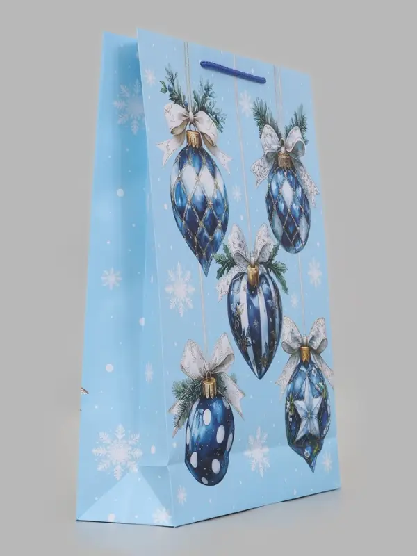 Пакет подарочный &laquo;Ледяные игрушки&raquo;, 33&times;10&times;42.5 см