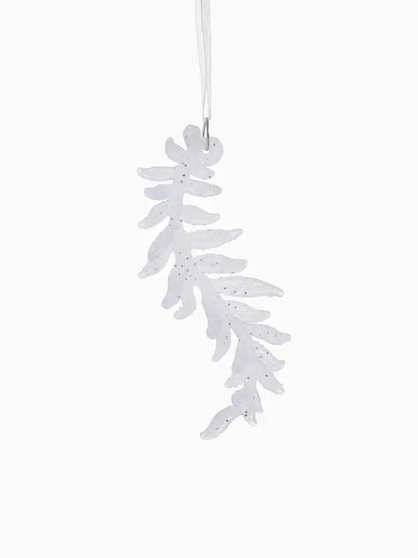 Ёлочная игрушка &laquo;Зимнее волшебство. Морозная ветвь&raquo;, 4.5&times;13 см, белый