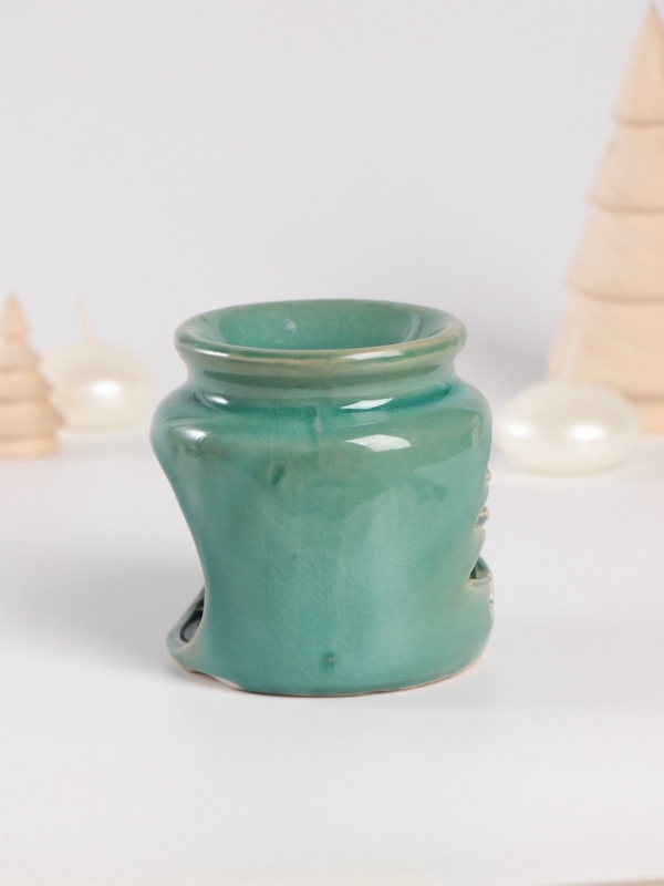 Набор: аромалампа для эфирных масел, мелтсы из воска ароматические «Ёлочка», зелёная, 7.5×7.5×8 см Набор: аромалампа для эфирных масел, мелтсы из воска ароматические «Ёлочка», зелёная, 7.5×7.5×8 см