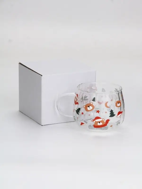 Кружка стеклянная «Мишки», 350 мл