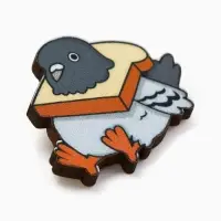 Значок деревянный &laquo;Голубь&raquo;, 3.2&times;3 см