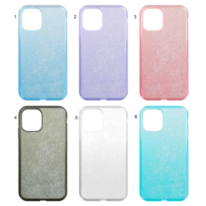 Чехол iP 12 Pro Max TPU с блеском