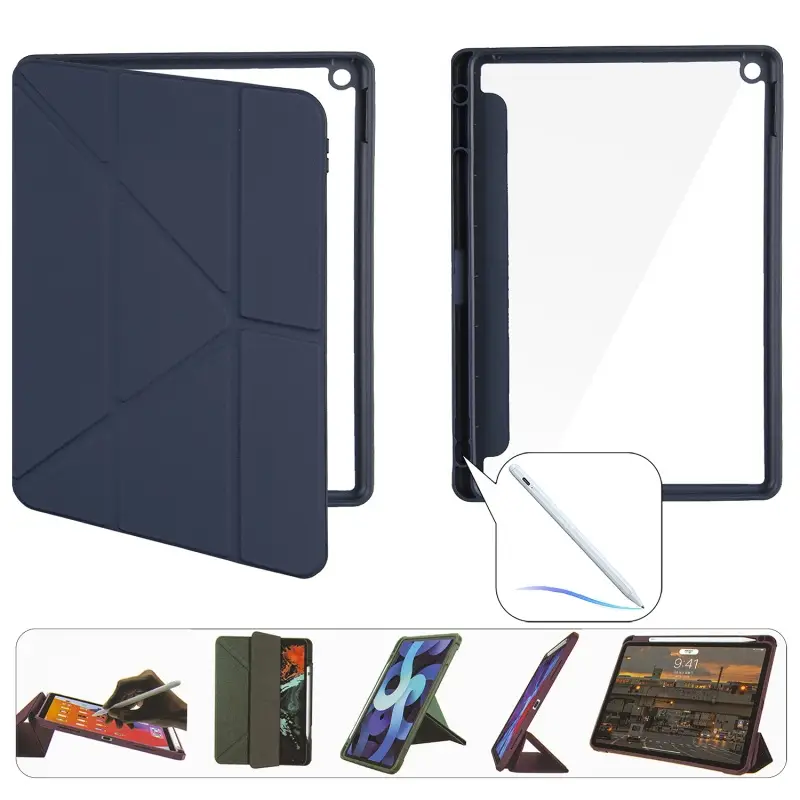 Чехол-книжка для iPad 10.2 (2019/2020/2021) Smart Case Crystal Folio (Pencil) Dark Blue
