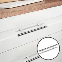 Ручка рейлинг ТУНДРА BISTRO, d=12 мм, м/о 128 мм, цвет хром, 4 шт.