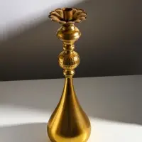 Металлический подсвечник на 1 свечу &laquo;Пеллегрино&raquo;, золото, 15.5&times;15.5&times;51 см