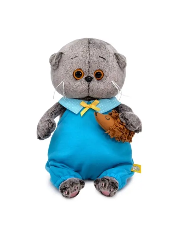 Мягкая игрушка &laquo;Кот Басик Baby&raquo;, с ёжиком, 20 см