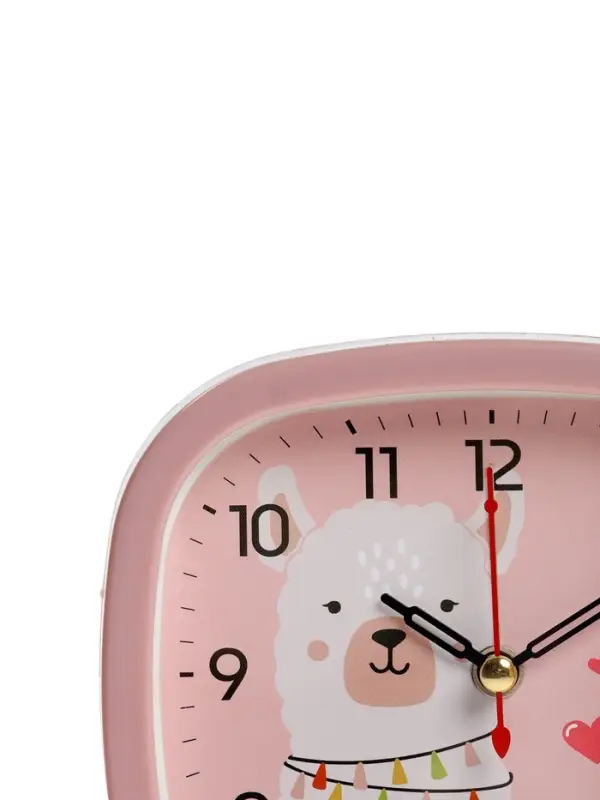 Будильник Будильник "Альпака", плавный ход, 12.5х10.5 см, розовый