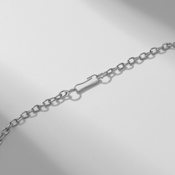 Кулон «Сердце» ассоль, цвет бело-розовый в серебре, 40 см