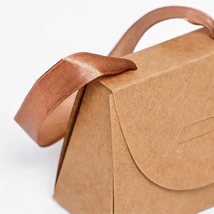 Коробка складная, с ручкой, крафт, 10×7.5×5 см