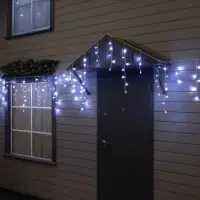 Гирлянда &laquo;Бахрома&raquo; 12&times;0.7 м, IP44, УМС, белая нить, 240 LED, свечение белое, мерцание, 220 В