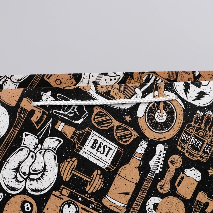 Пакет подарочный ламинированный, упаковка, «Лучшему мужчине», XL 49 х 40 х 19 см Пакет подарочный ламинированный, упаковка, «Лучшему мужчине», XL 49 х 40 х 19 см