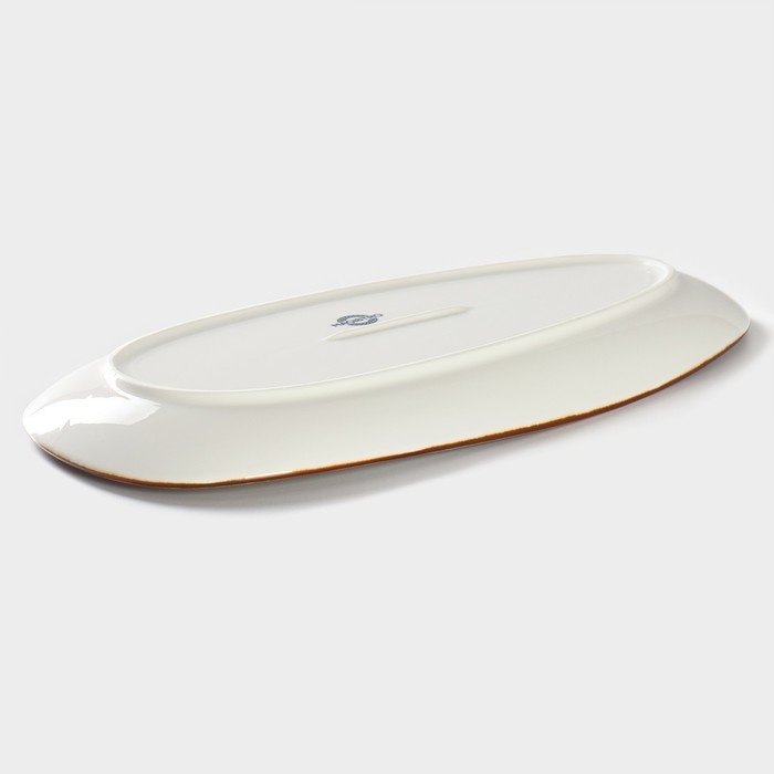 Блюдо фарфоровое овальное Magistro Mediterana, 33,5×17см, цвет бежевый Блюдо фарфоровое овальное Magistro Mediterana, 33,5×17см, цвет бежевый