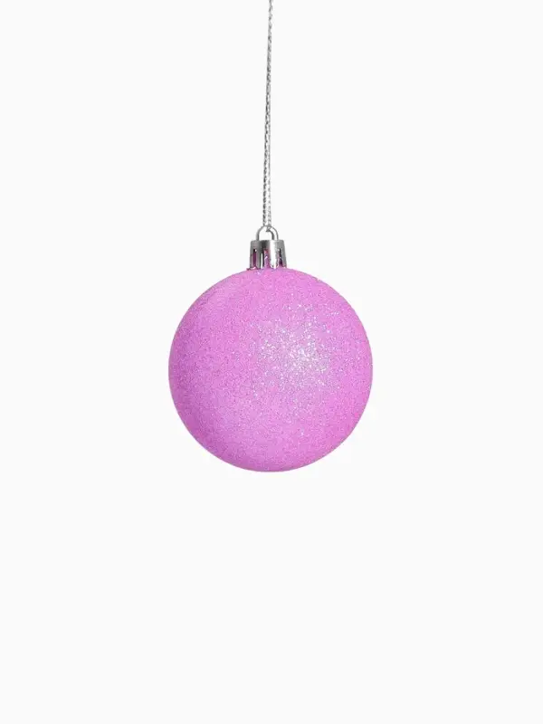 Ёлочные игрушки &laquo;Неон&raquo;, шары новогодние, набор 6 шт., d=6 см, фиолетовый
