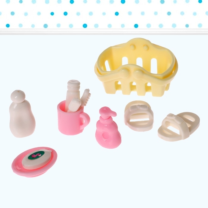 Игровой набор мебели для кукол «Семейная усадьба: ванная комната» Игровой набор мебели для кукол «Семейная усадьба: ванная комната»