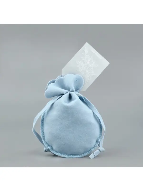 Мешочек подарочный замшевый &laquo;Цветы&raquo;, тиснение, 9&times;12 см &plusmn; 1.5 см