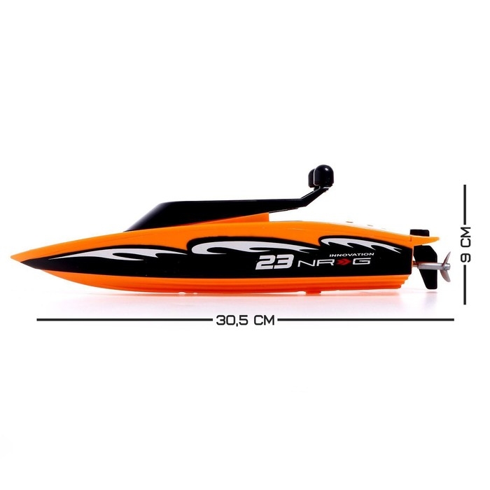 Катер радиоуправляемый «Спидбот», работает от аккумулятора, цвет оранжевый Катер радиоуправляемый «Спидбот», работает от аккумулятора, цвет оранжевый