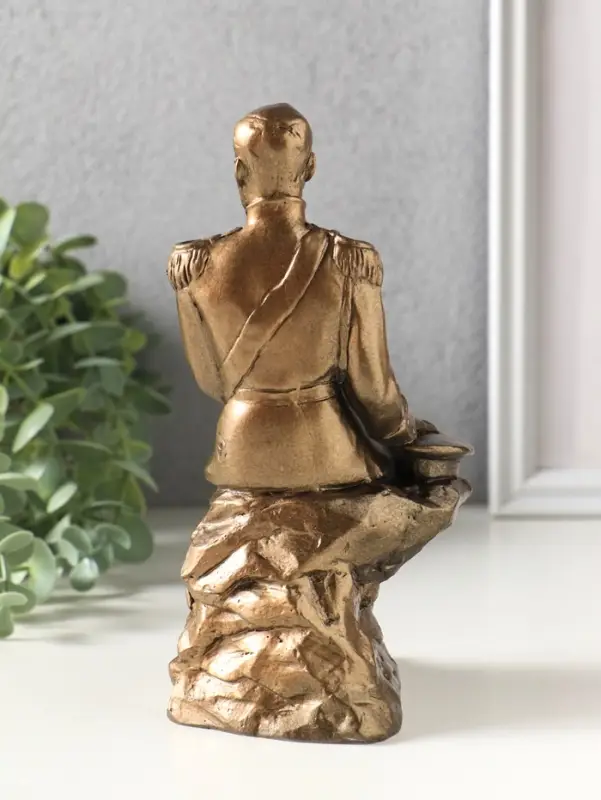 Фигура гипс &laquo;Николай II на скале&raquo;, 17.5 см, бронза