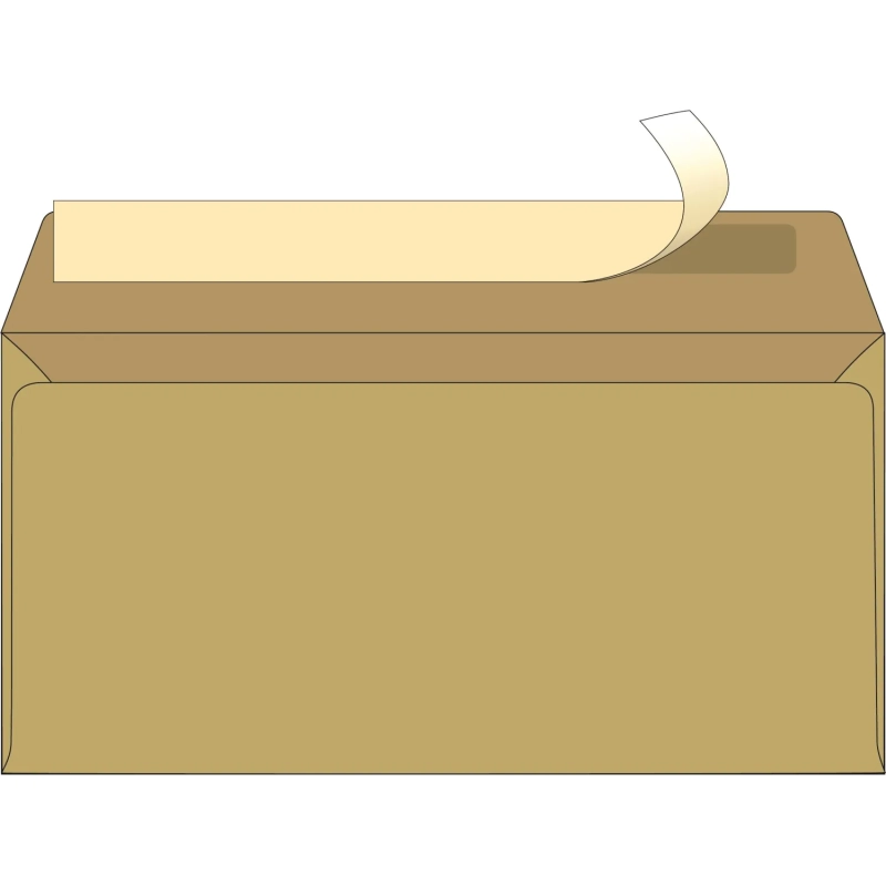 Конверт крафт E65 стрип Ecopost 110х220, 100шт/уп