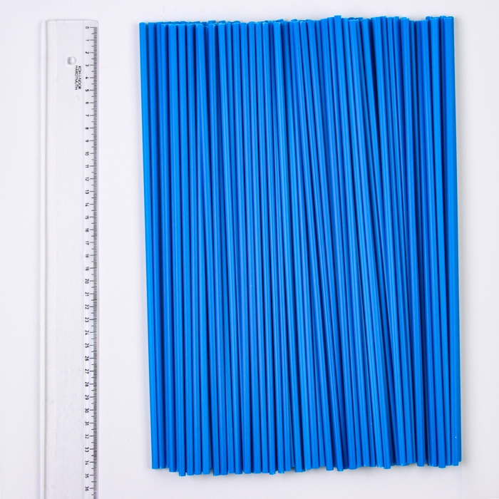 Трубочка для шаров и флагштоков, d=5 мм, цвет синий, набор 100 шт. Трубочка для шаров и флагштоков, d=5 мм, цвет синий, набор 100 шт.