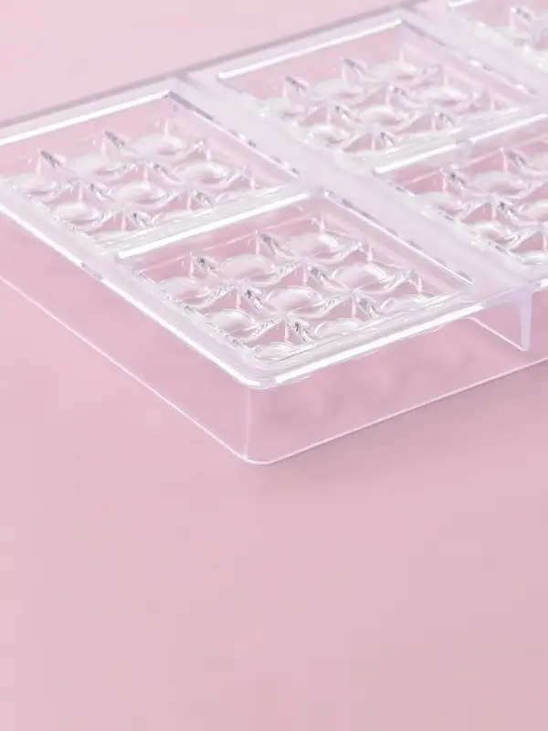 Форма для шоколада и конфет KONFINETTA &laquo;Поп-ит&raquo;, пластик, 6 ячеек 7&times;7 см, 27.5&times;17.5&times;2.5 см, прозрачная