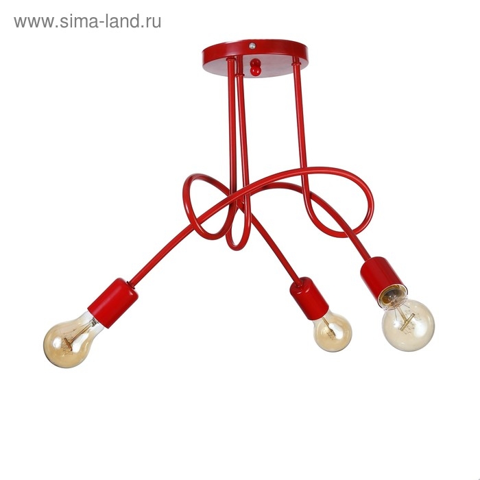 Светильник Светильник "Узел" красный 3x40W E27 85x85x40 см