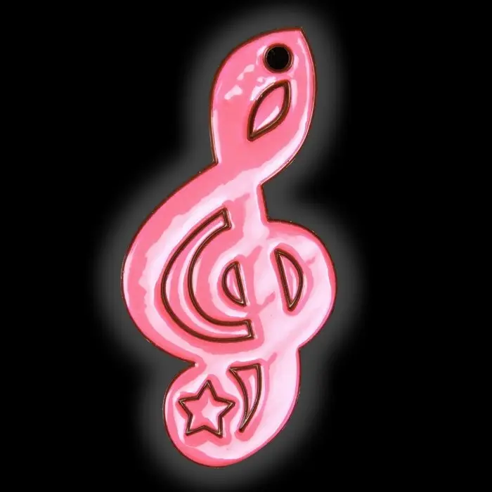 Светоотражающий элемент «Скрипичный ключ», 8×4 см, МИКС Светоотражающий элемент «Скрипичный ключ», 8×4 см, МИКС