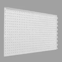 Панель перфорированная для стеллажа, 35&times;89 см, шаг 2.5 см, белая