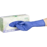 Перчатки однораз. SFM нитрил неопудр. синие&nbsp; удл. L 100 (шт/уп),ПС