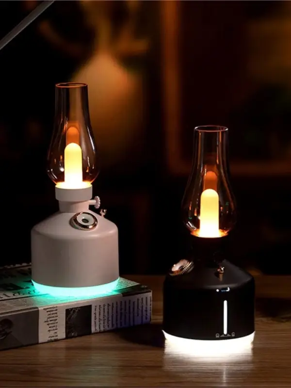 Увлажнитель воздуха &laquo;Керосинка&raquo; HM-19 ультразвуковой, 0.28 л, 1.5 Вт, 1200 мА/ч, USB, подсветка, эффект тумана, чёрный