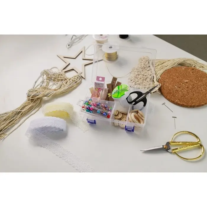 Органайзер для хранения мелочей, с подвесом, передвижные перегородки, 8 секций, 20&times;13.5&times;4.5 см, прозрачный