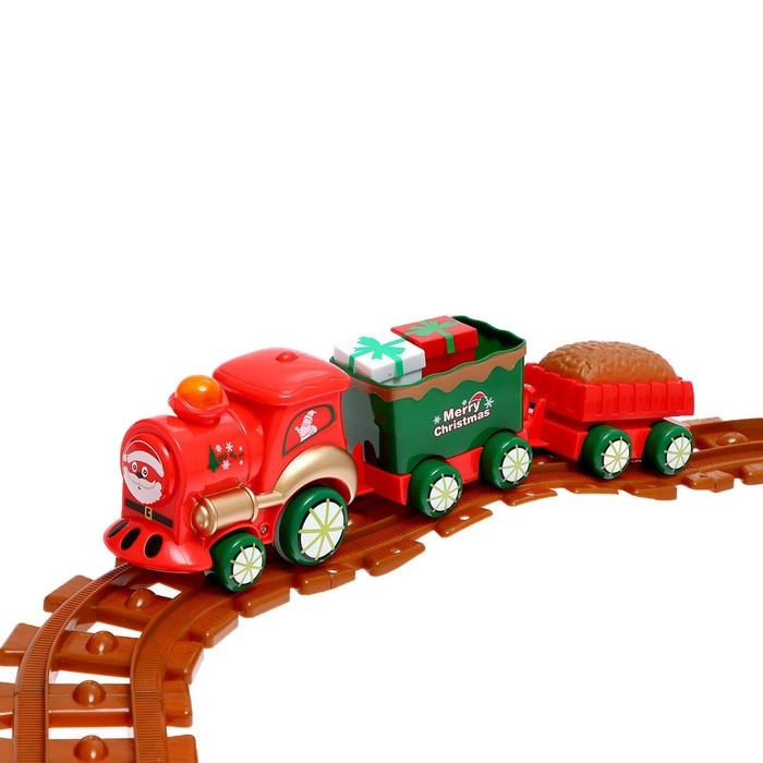 Железная дорога «Новогодний поезд», работает от батареек Железная дорога «Новогодний поезд», работает от батареек