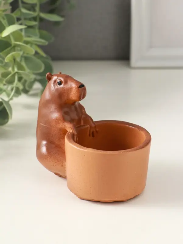 Подставка для мелочей &laquo;Капибара&raquo; 8&times;9&times;6 см, гипс