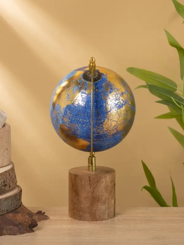 Глобус сувенирный 15х13х24 см, подставка дерево